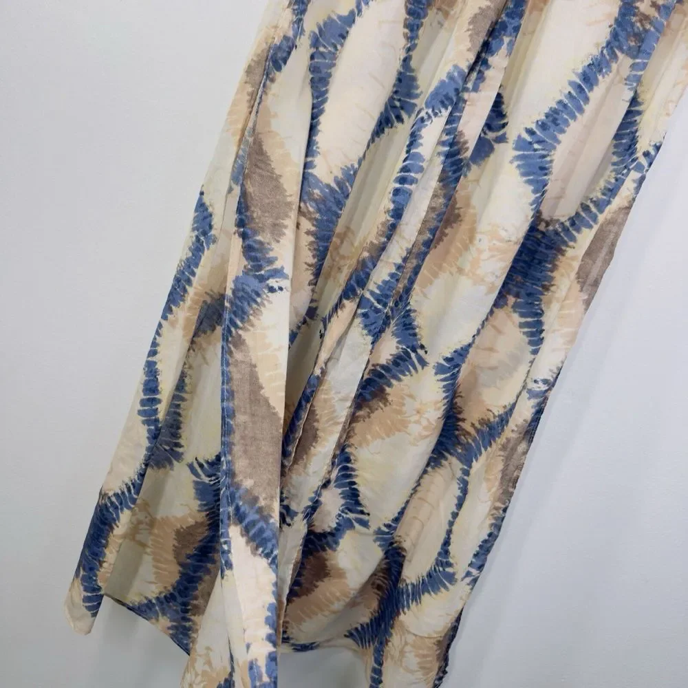 Unsubscribed Womens Front Slit Wrap Pants Diamond Print Tie Dye‎ XS